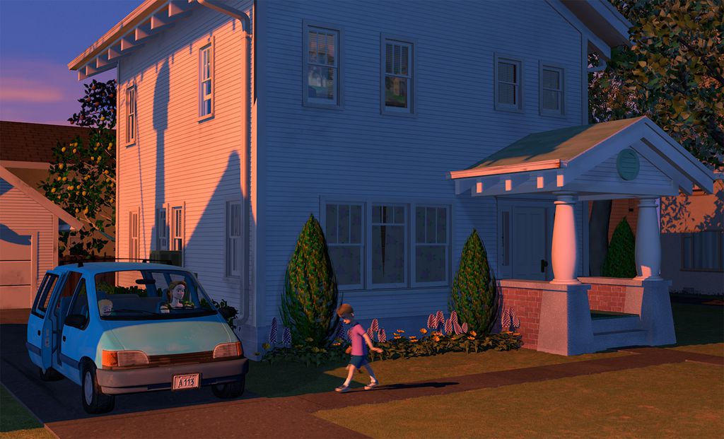 A casa de Andy na realidade pertenceu ao seu pai (Imagem: Reprodução / Animation Screencaps)