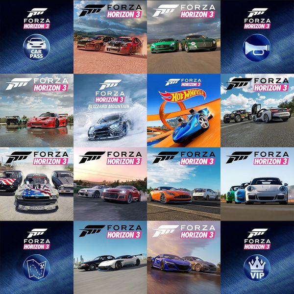 Coleção Completa de Complementos do Forza Horizon 3