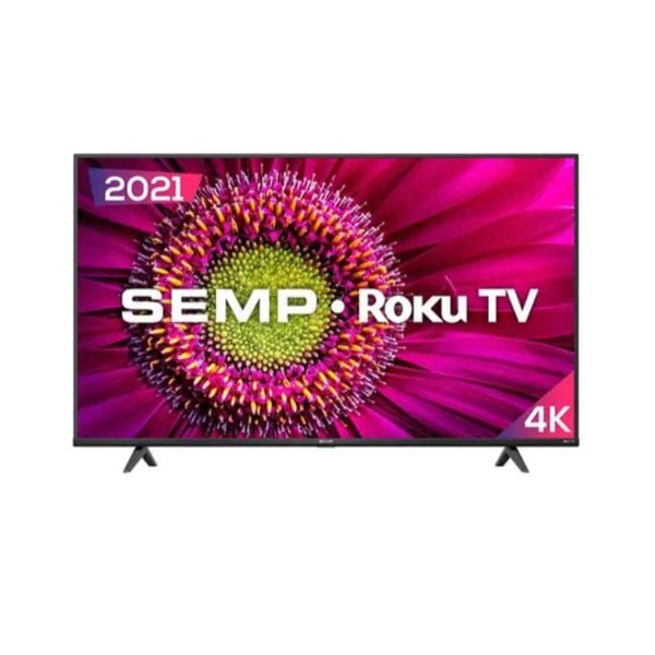 [PARCELADO] Smart TV Semp TCL 50 Polegadas Roku LED UHD 4K RK8500, 4 HDMI, 1 USB, Wi-Fi, Bivolt, Preto - 50RK8500