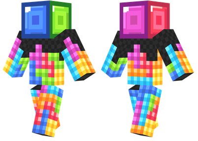 Skin de Tetris em Minecraft (Imagem: Minecraftskins.net)