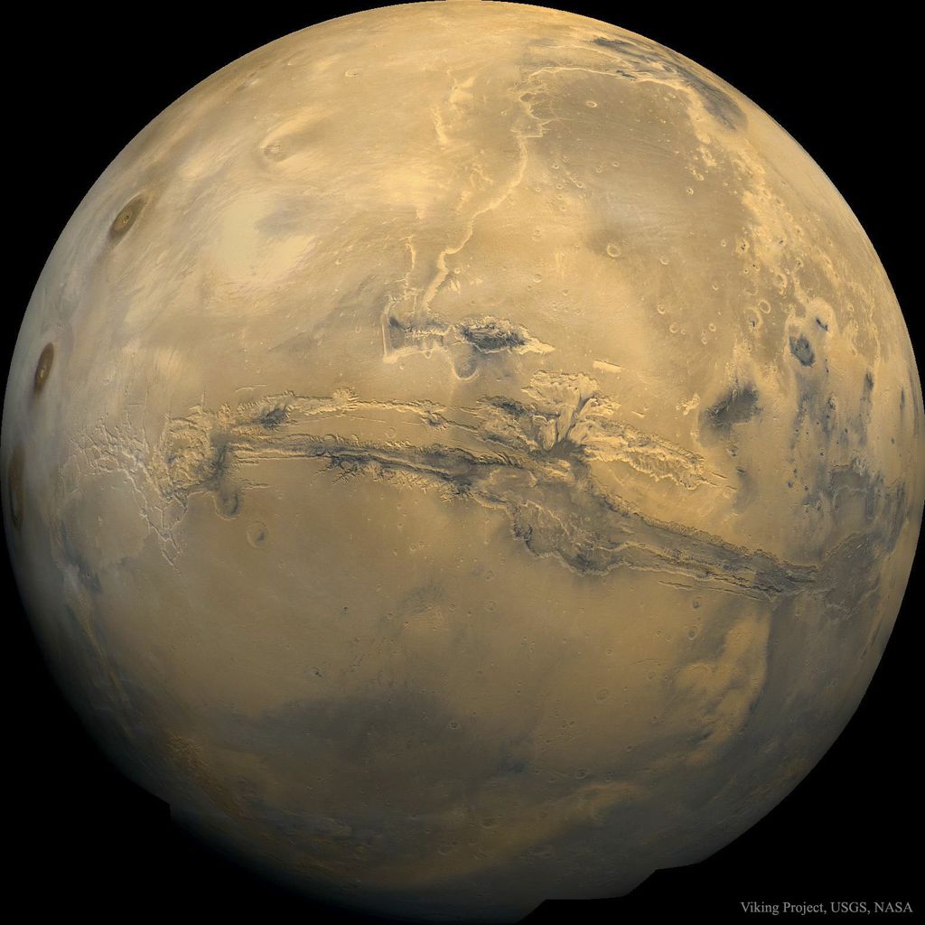 A análise da origem dos minerais do meteorito pode ajudar a revelar processos geoquímicos ocorridos no passado de Marte (Imagem: Reprodução/NASA/Viking Project)