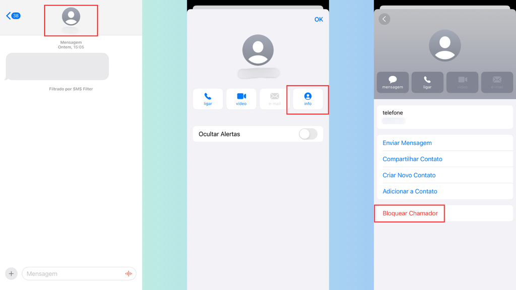 Como bloquear SMS no iPhone (Imagem: Captura de tela/Bruno De Blasi/Canaltech)