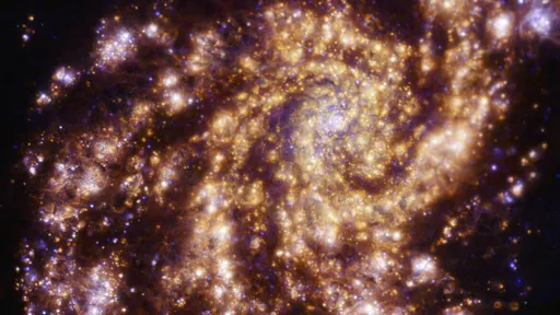 Nova foto mostra detalhes dos braços de galáxia espiral a 49 milhões de anos-luz