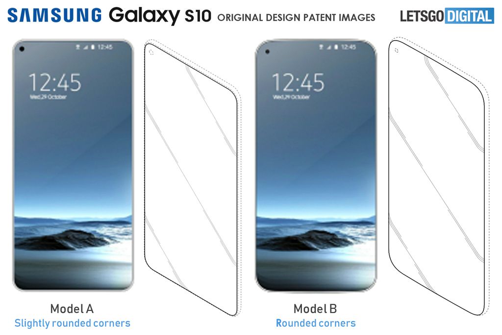 Novas imagens conceituais do Galaxy S10 revelam diferentes modelos de display