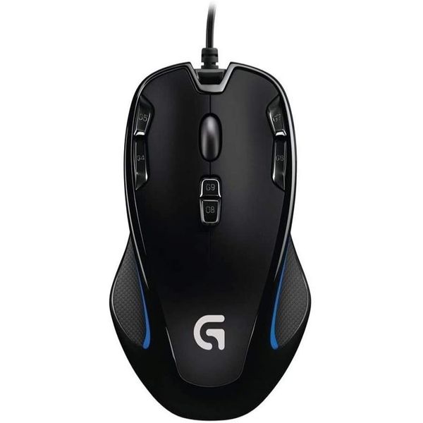 Mouse Gamer Logitech G300s Usb 2500dpi Preto E Azul