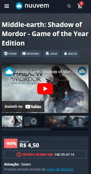 Middle-earth: Shadow of Mordor Game of the Year Edition on Steam