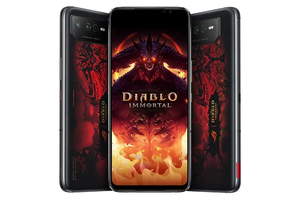 Edição Diablo Immortal do ROG Phone 6 mantém quase todas características do modelo original, exceto tela traseira (Imagem: Reprodução/Asus)