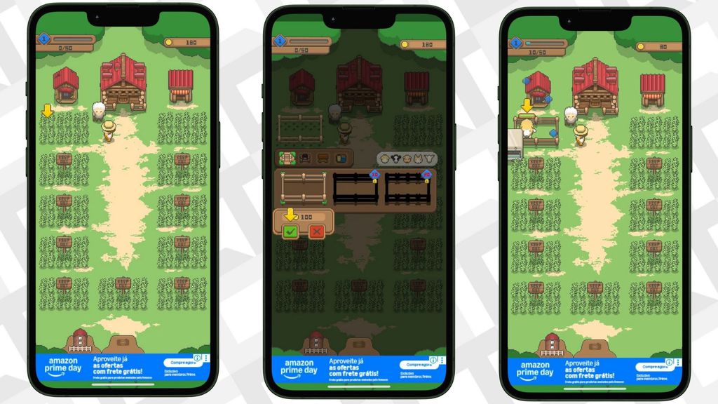 captura de tela jogo tiny pixel farm para celular