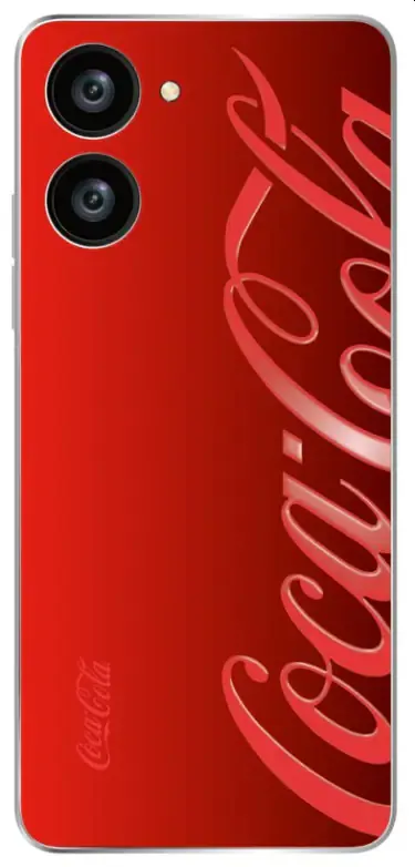 Celular da Coca-Cola lembra muito o Realme 10 (Imagem: Twitter/@UniverseIce)