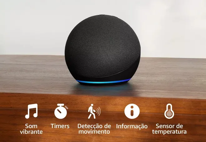 Echo Dot 5ª Geração. (Imagem: Amazon/Divulgação)