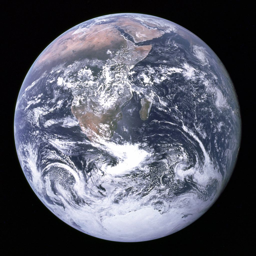 'The Blue Marble', a mais famosa fotografia da Terra vista do espaço (Foto: NASA)
