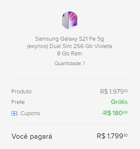 Imagem na descrição da promoção