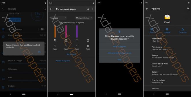 Versão preliminar do Android Q vaza revelando modo escuro como padrão
