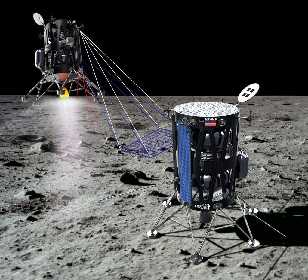 Módulo lunar proposto pela Intuitive Machines (Imagem: NASA/Intuitive Machines)
