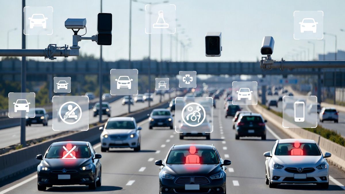 Sistema de IA revoluciona fiscalização de trânsito: 7 multas por minuto por celular ao volante