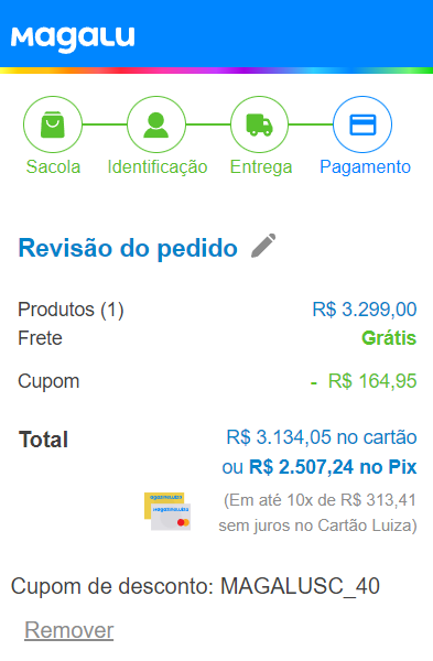 Imagem na descrição da promoção