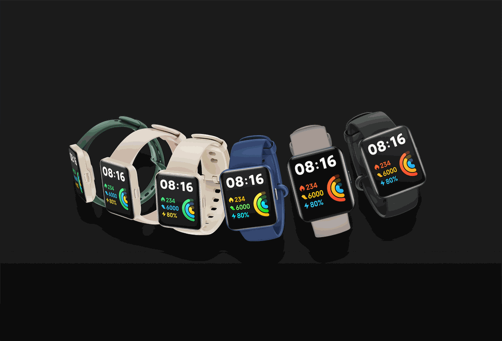Redmi Watch 2 Lite chega em 3 cores e 3 opções de pulseiras (Imagem: Divulgação/Xiaomi)