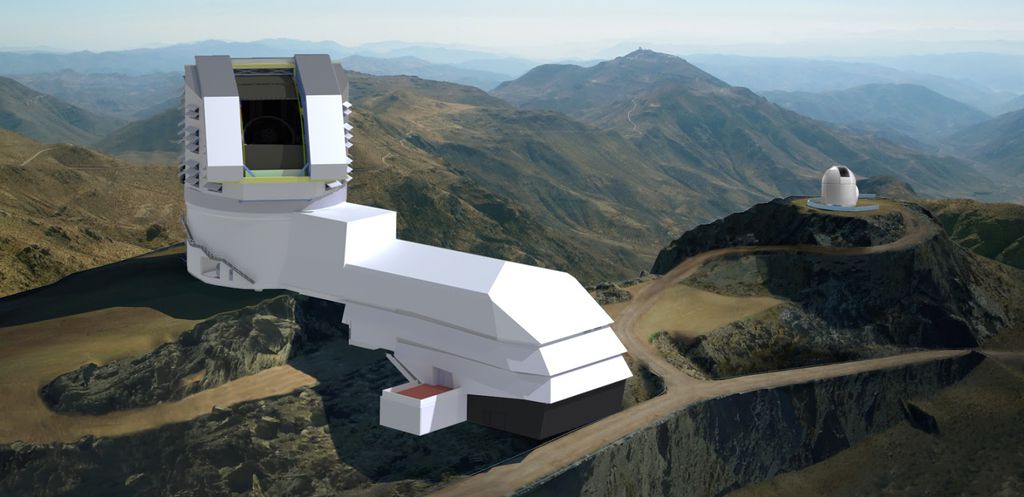 Conceito do ainda chamado de Large Synoptic Survey Telescope, em construção no Chile (Imagem: LSST)