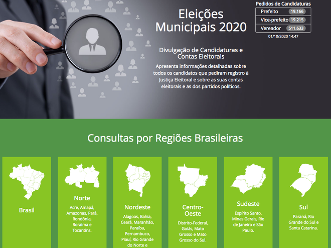 Página inicial do DivulgaCandConta (Imagem: André Magalhães/Captura de tela)