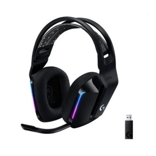 Headset Gamer Sem Fio Logitech G733 7.1 Dolby Surround RGB LIGHTSYNC, Blue VOICE para PC e PlayStation | CUPOM