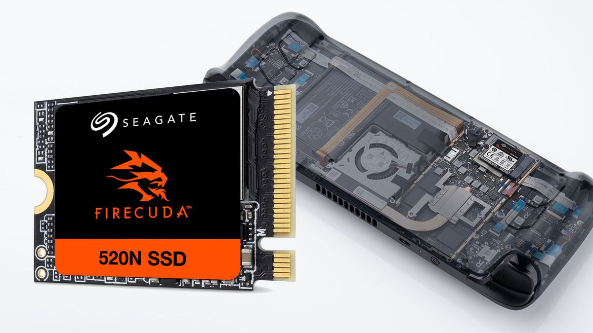 内蔵型SSD Seagate FireCuda 520N M.2 2230 SSD Seagate SSD FireCuda 520N de 1 TB - M.2 2230-S2, PCIe Gen4 × 4