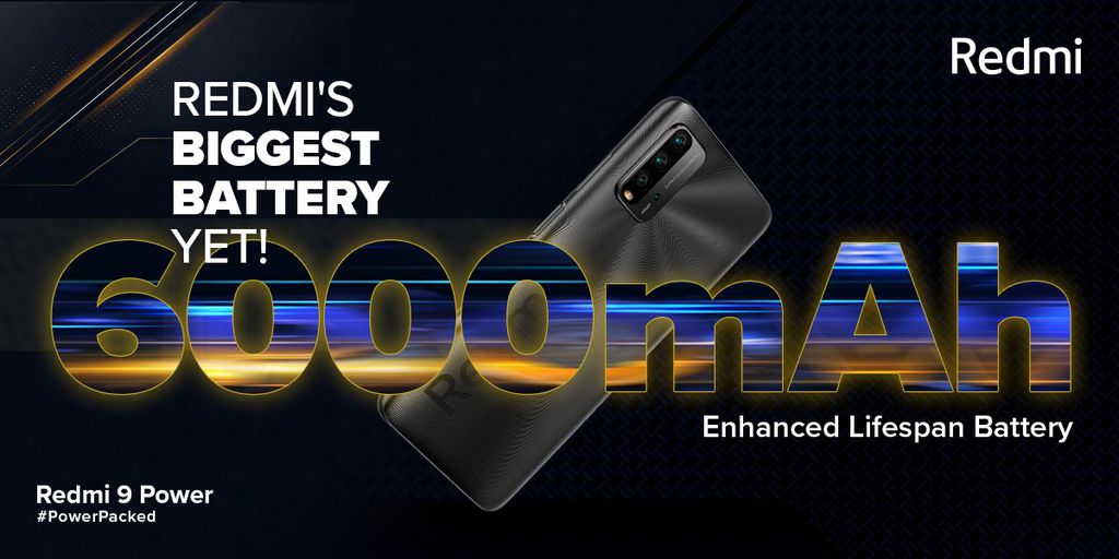 Bateria de 6.000 mAh tem a mesma capacidade do Redmi Note 9 4G chinês e do Poco M3 (Imagem: divulgação/Xiaomi)