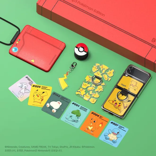 Itens colecionaveis vão agradar os fãs antigos de Pokémon (Imagem: Divulgação/Samsung)
