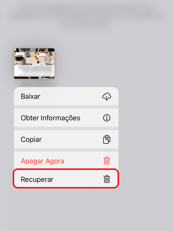 Recupere arquivos excluídos do iCloud Drive - Captura de tela: Thiago Furquim (Canaltech)