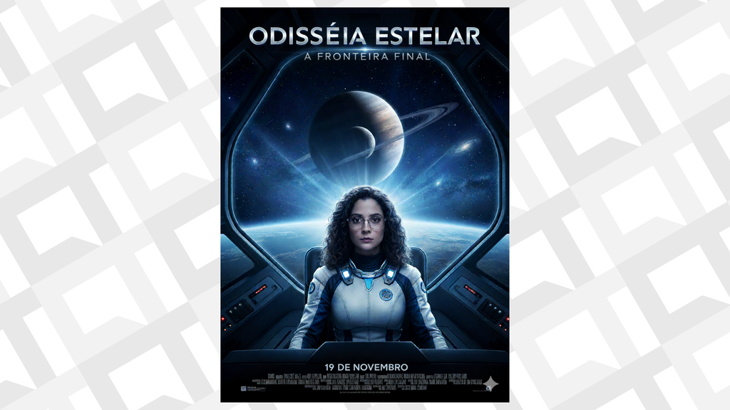 Pôster de um filme de ficção científica criado pelo Gemini