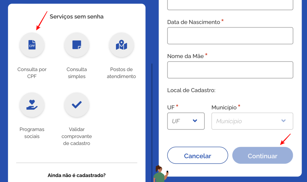 O Cadastro Único permite consultas através do aplicativo de celular (Imagem: Captura de tela/Fabrício Calixto/Canaltech)