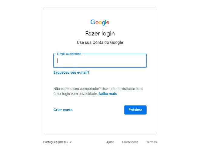 Utilize sua conta no Google para participar (Foto: Reprodução/André Magalhães)