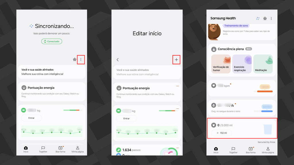 Como registrar o consumo de água no Samsung Health (Imagem: Captura de tela/Bruno De Blasi/Canaltech)