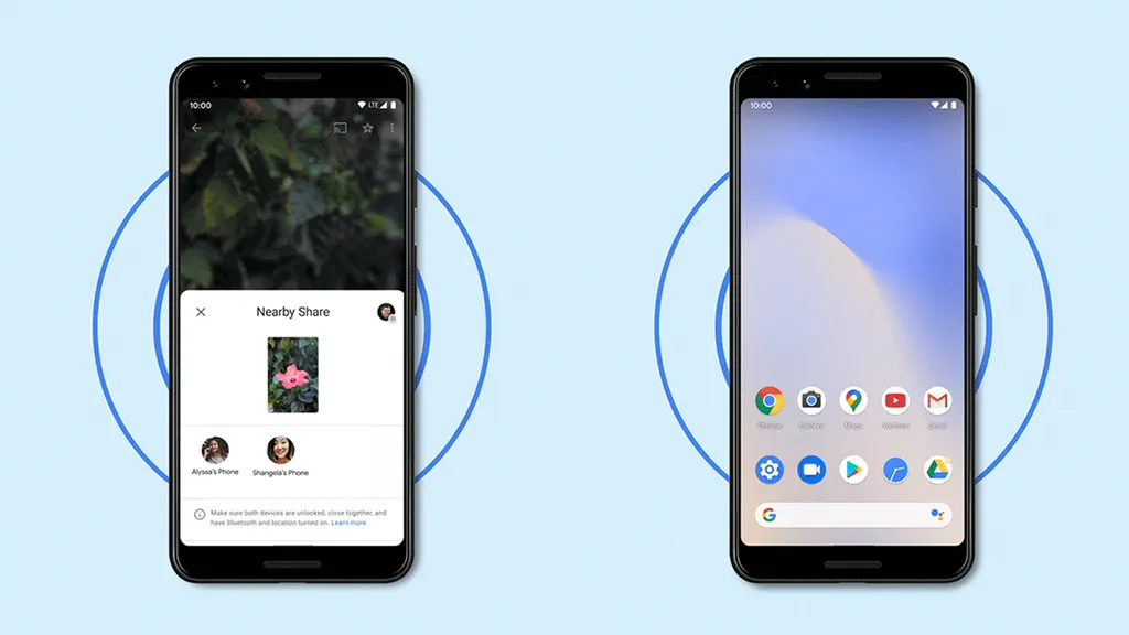 Até mesmo o Google substituiu o Android Beam por uma solução mais eficiente, o Nearby Share (Imagem: Reprodução/Google)
