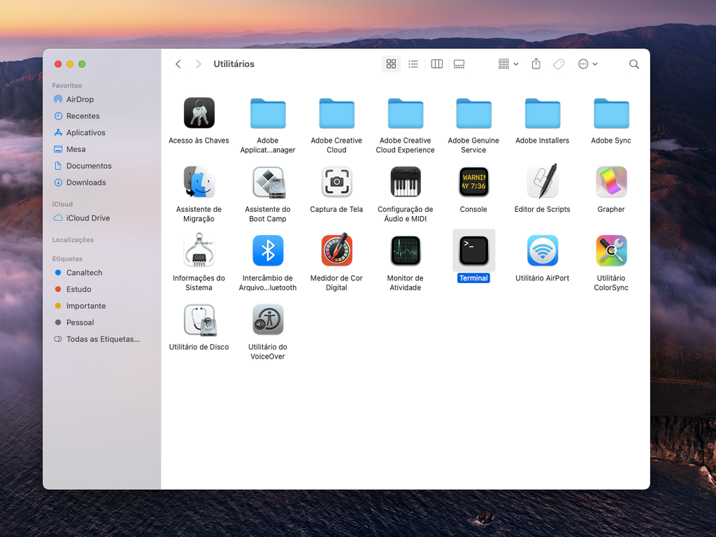 Abra o aplicativo Terminal no Mac - Captura de tela: Thiago Furquim (Canaltech)