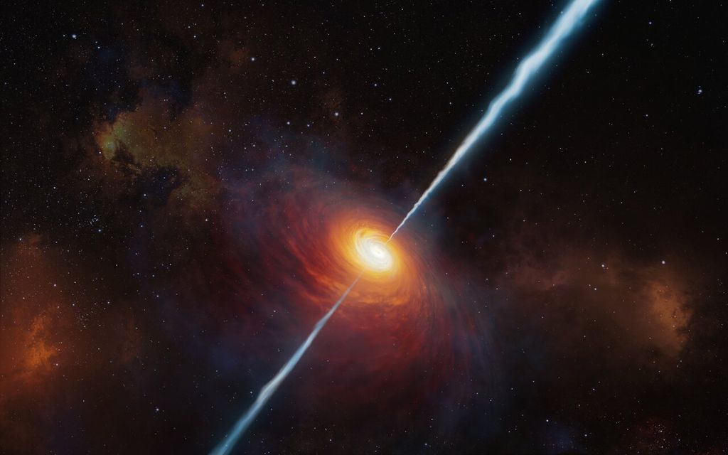 Quasares são um tipo de centro galáctico ativo (Imagem: Reprodução/ESO/M. Kornmesser)