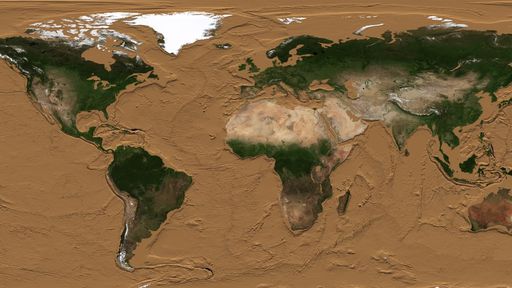 Como o mundo pareceria se os oceanos ficassem completamente secos?