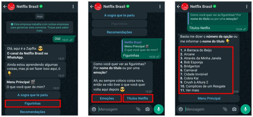 Como pedir figurinhas para a Netflix pelo WhatsApp - Canaltech