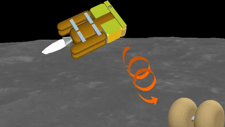 O OMOTENASHI tentaria realizar um pouso controlado na Lua (Imagem: Reprodução/JAXA/University of Tokyo)