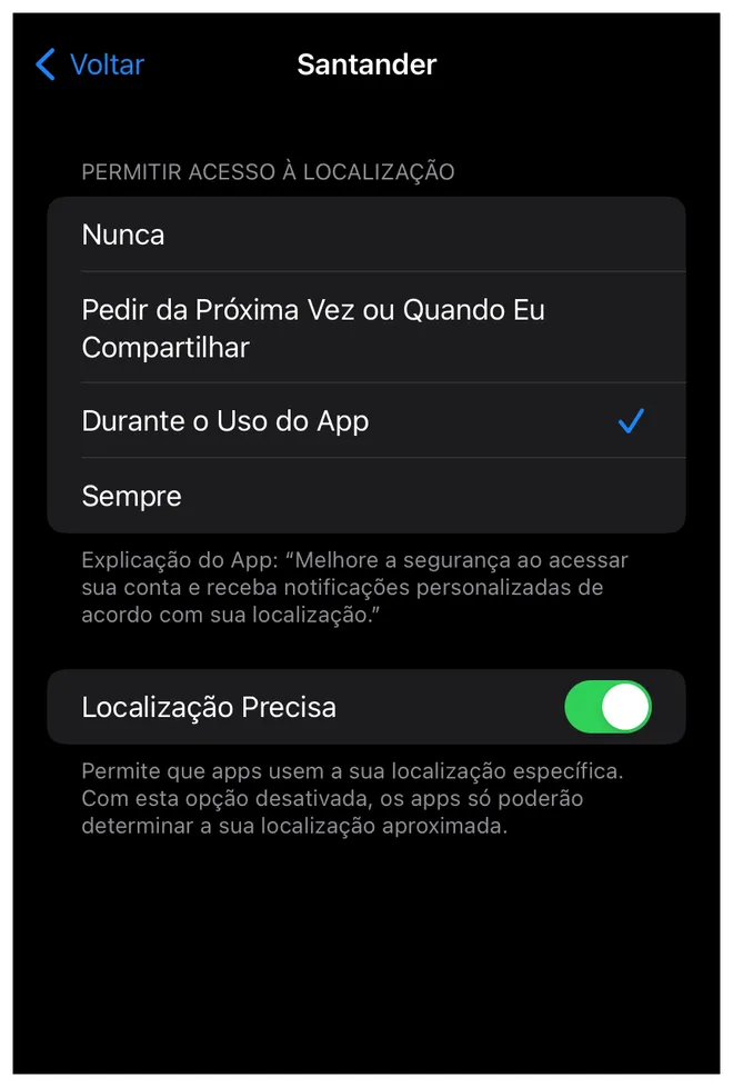 Altere as permissões de localização de um app (Imagem: Thiago Furquim/Canaltech)