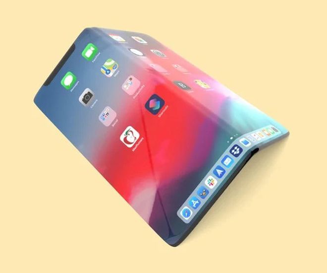Novo dobrável da Apple poderá ter display da LG, que apresentou recentemente uma tela flexível para dentro ou para fora (Imagem: MacRumors)