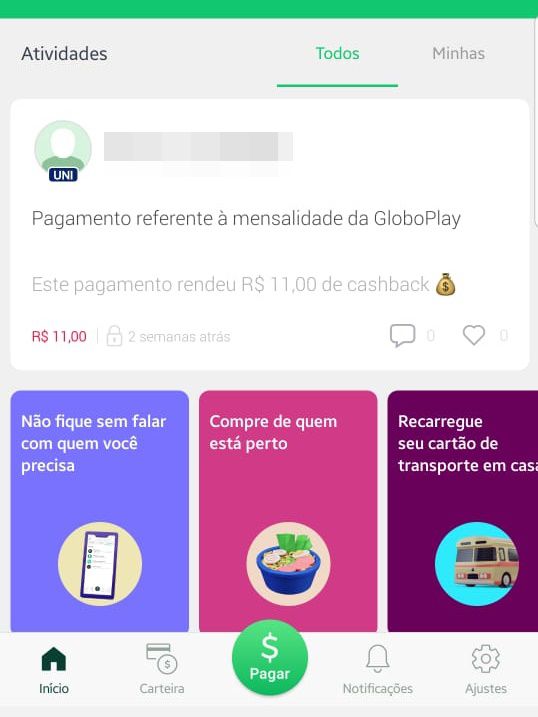 O PicPay é um dos principais serviços de pagamentos disponíveis no Brasil (Captura de tela: Diego Sousa/Canaltech)