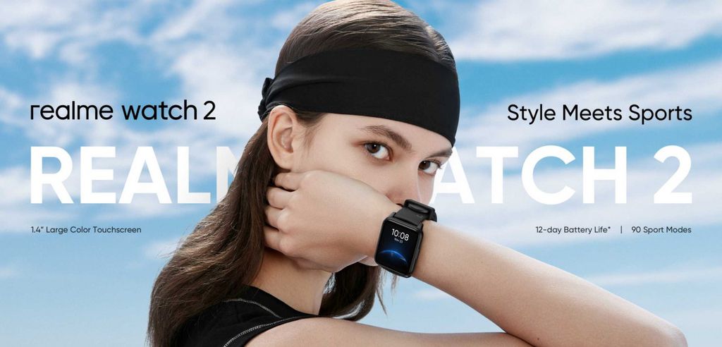 Realme Watch 2 mantém o design e diversas características do modelo anterior (Imagem: Divulgação/Realme)