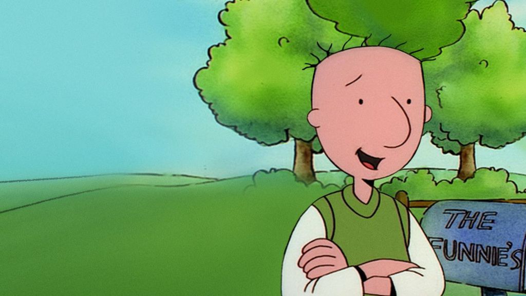 O estilo simples de Doug permite que o personagem protagonize histórias em qualquer período (Imagem: Reprodução/Disney+)