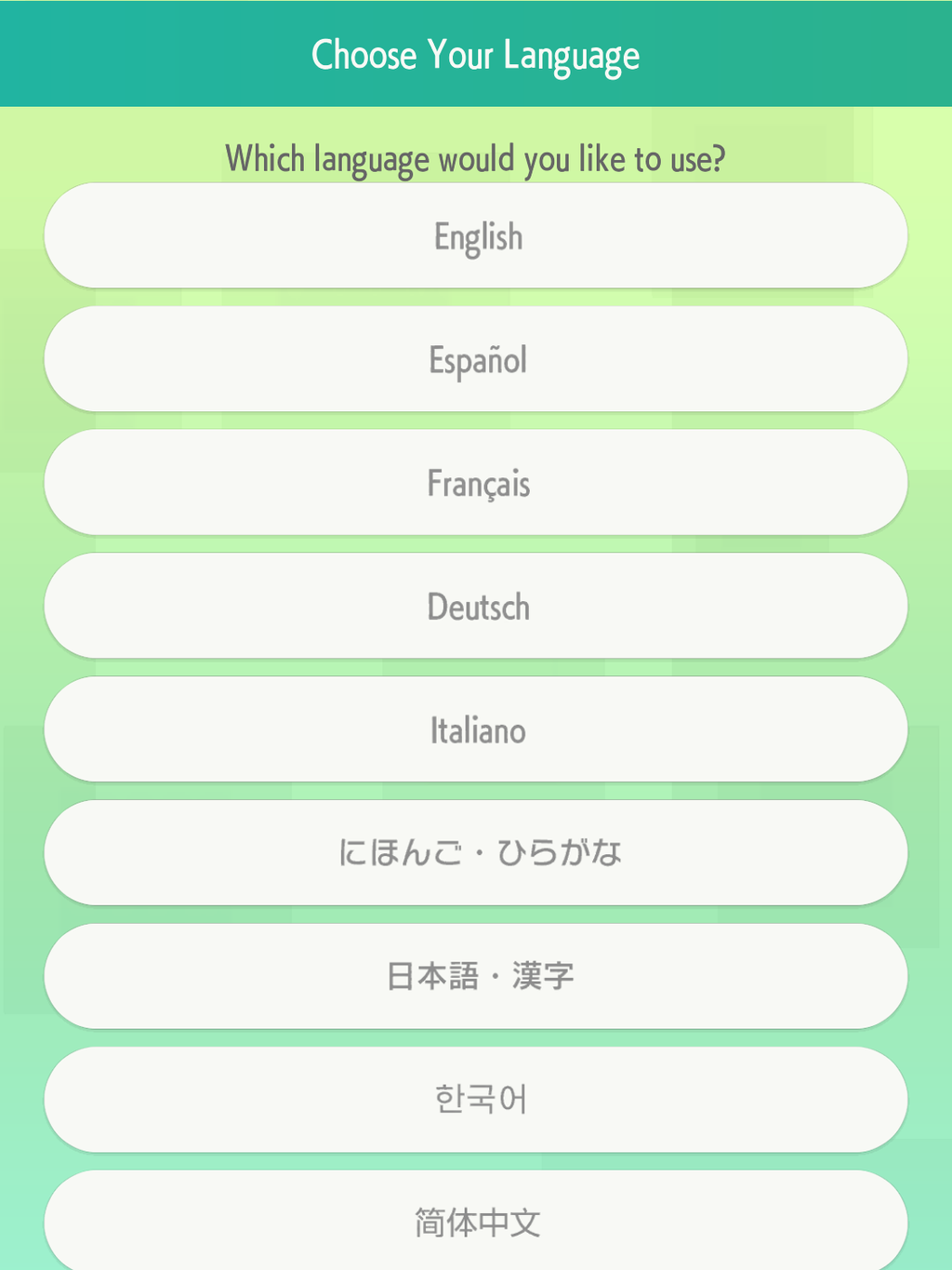 Escolha o idioma padrão do app  / Captura de tela: Bruno Salutes