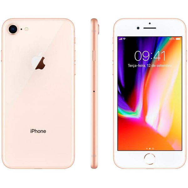 iPhone 8 64GB Dourado Tela 4.7" IOS 4G Câmera 12MP - Apple [CUPOM + BOLETO]