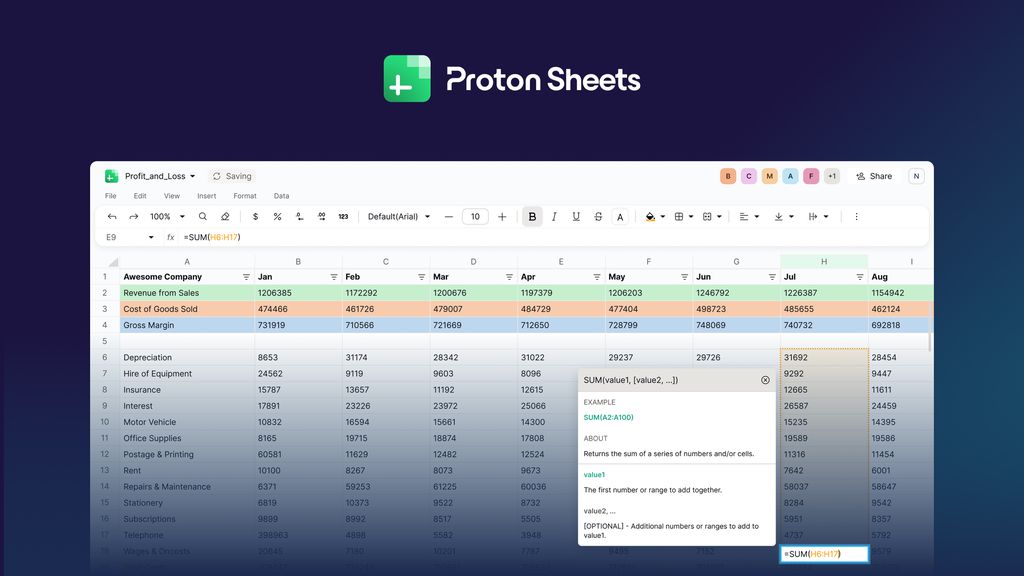 Proton Sheets