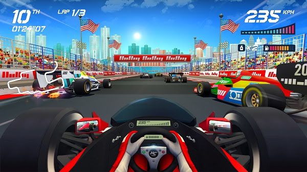 Expansão adicionará possibilidade de jogar corridas com visão direto do cockpit (Imagem: Divulgação/Aquiris)