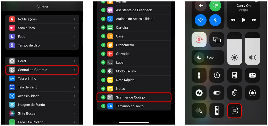 Utilize a ferramenta de escaneamento de QR Code do iPhone para substituir a função do app Câmera (Captura de tela: Thiago Furquim/Canaltech)