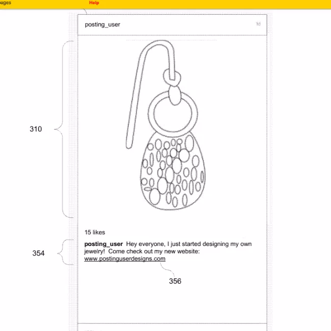 Patente sugere que Instagram pode permitir links na legenda das fotos (Imagem: Reprodução/USTPO)