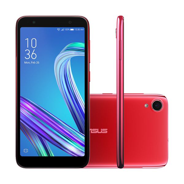 Smartphone Asus Zenfone Live L1 Octacore 32GB Vermelho 4G Tela 5.5" Câmera 13MP Selfie 5MP Dual Chip Android 8